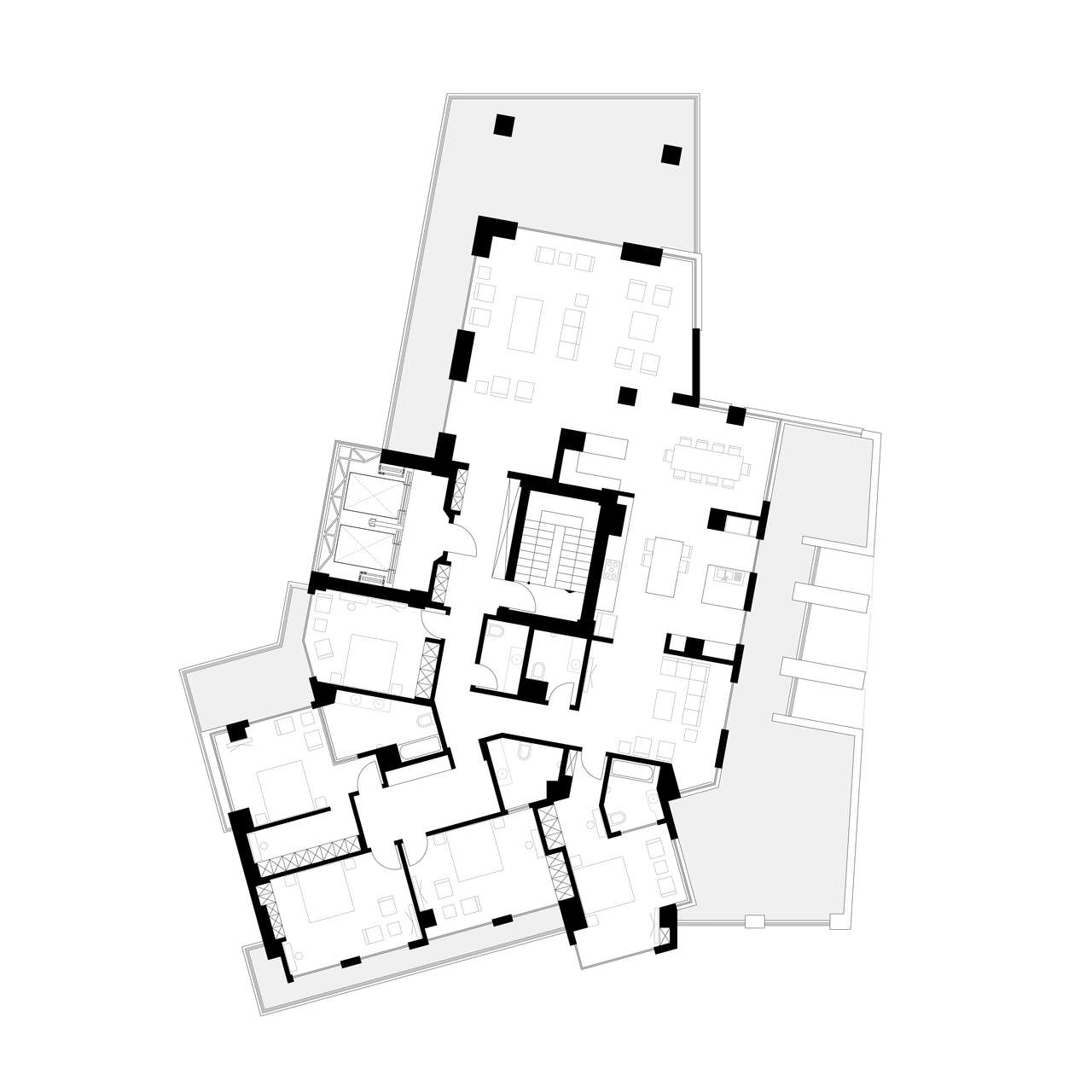 Architectural floor plan for Penthouse